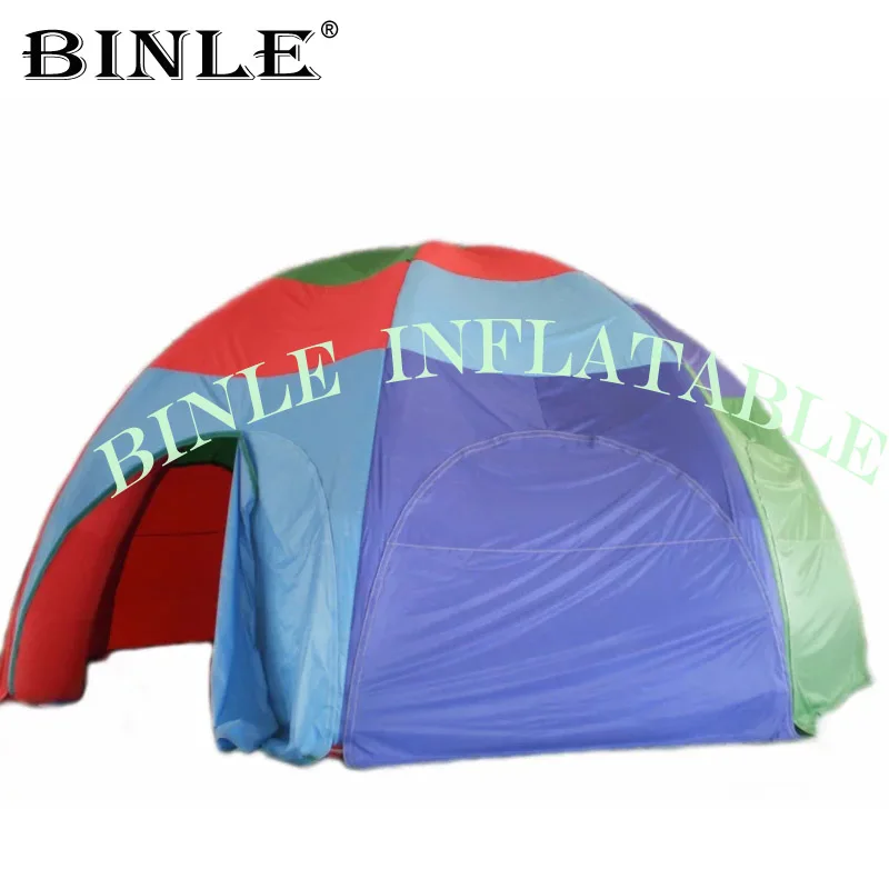 

Красочная надувная купольная палатка с 6 ножками и полным покрытием, надувная палатка для кемпинга, надувной купол для свадебной вечеринки