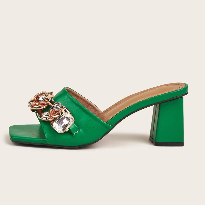 2022 New High Heels Slippers Women Fashion Metal Rhinestone Slides Femael Pumps Shoes Ladies Casual Outside Sandals Pumps
2022 New High Heels Slippers Women Fashion Metal Rhinestone Slides Femael Pumps Shoes Ladies Casual Outside Sandals Pumps