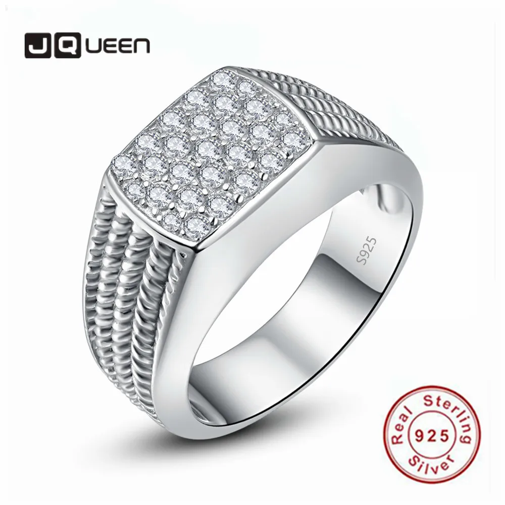 JQUEEN Rectangular Inlaid Zircon Rope 925 Sterling Silver Male Ring for Men Wedding and Engagement
JQUEEN Rectangular Inlaid Zircon Rope 925 Sterling Silver Male Ring for Men Wedding and Engagement