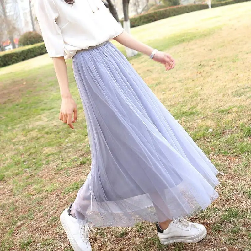 Half length skirt female spring and summer new student mesh skirt medium length slim big swing skirt high waist fairy skirt
Half length skirt female spring and summer new student mesh skirt medium length slim big swing skirt high waist fairy skirt