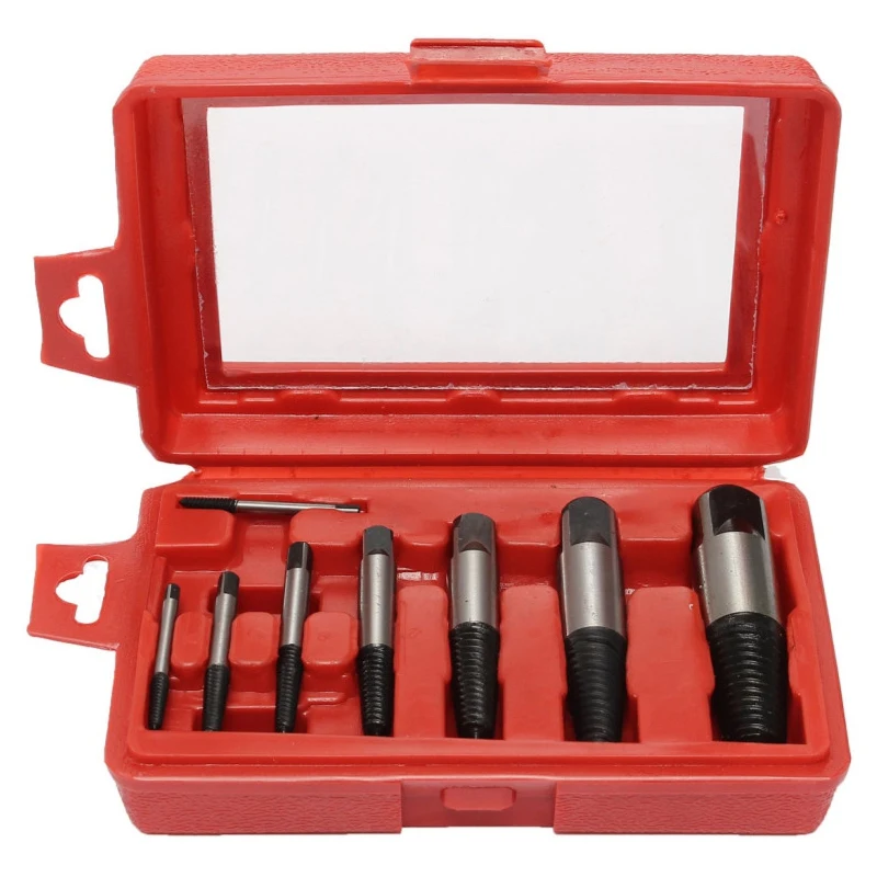 8Pcs/Set Damaged Broken Screws Extractor Drill Bits Easy Out Remover Center Drill Damaged Bolts With Box 4-45Mm Drill Bit
8Pcs/Set Damaged Broken Screws Extractor Drill Bits Easy Out Remover Center Drill Damaged Bolts With Box 4-45Mm Drill Bit