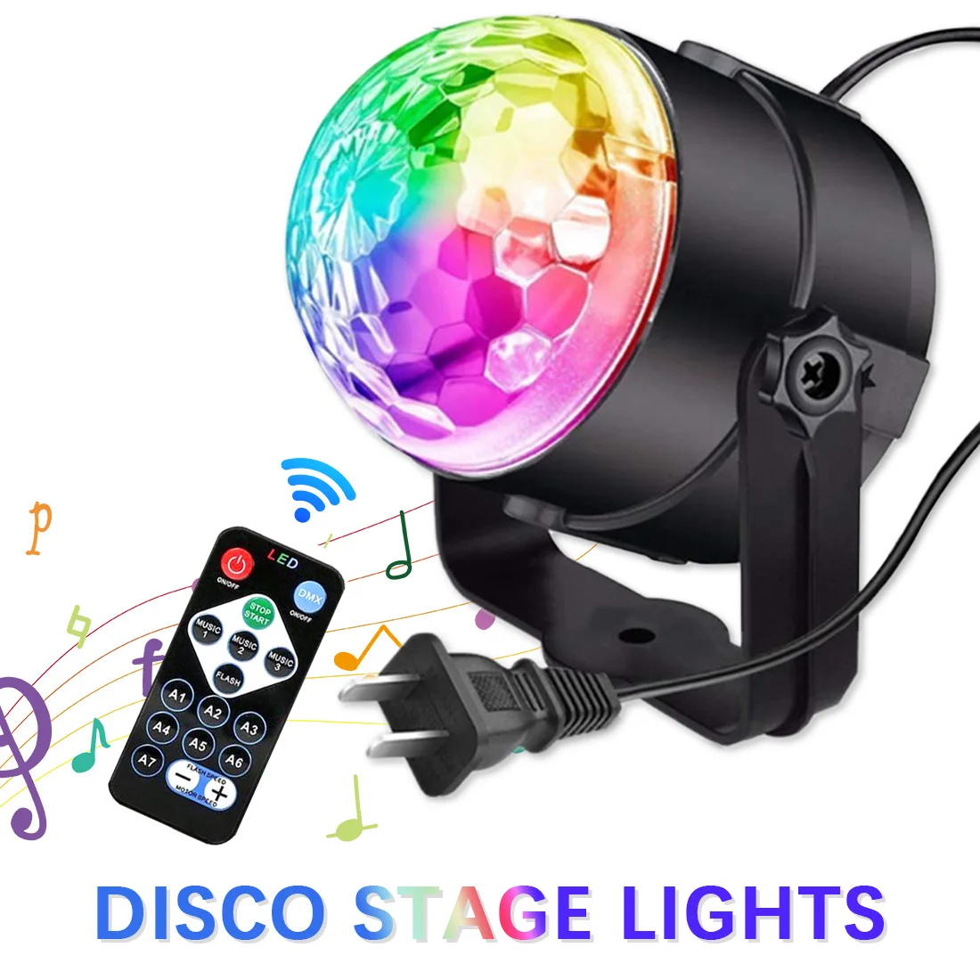 Rotating Disco Ball DJ 4 Modes Sound Activated Party Lights Strobe Light RGB LED Stage Light For Christmas KTV Xmas Wedding Show
Rotating Disco Ball DJ 4 Modes Sound Activated Party Lights Strobe Light RGB LED Stage Light For Christmas KTV Xmas Wedding Show