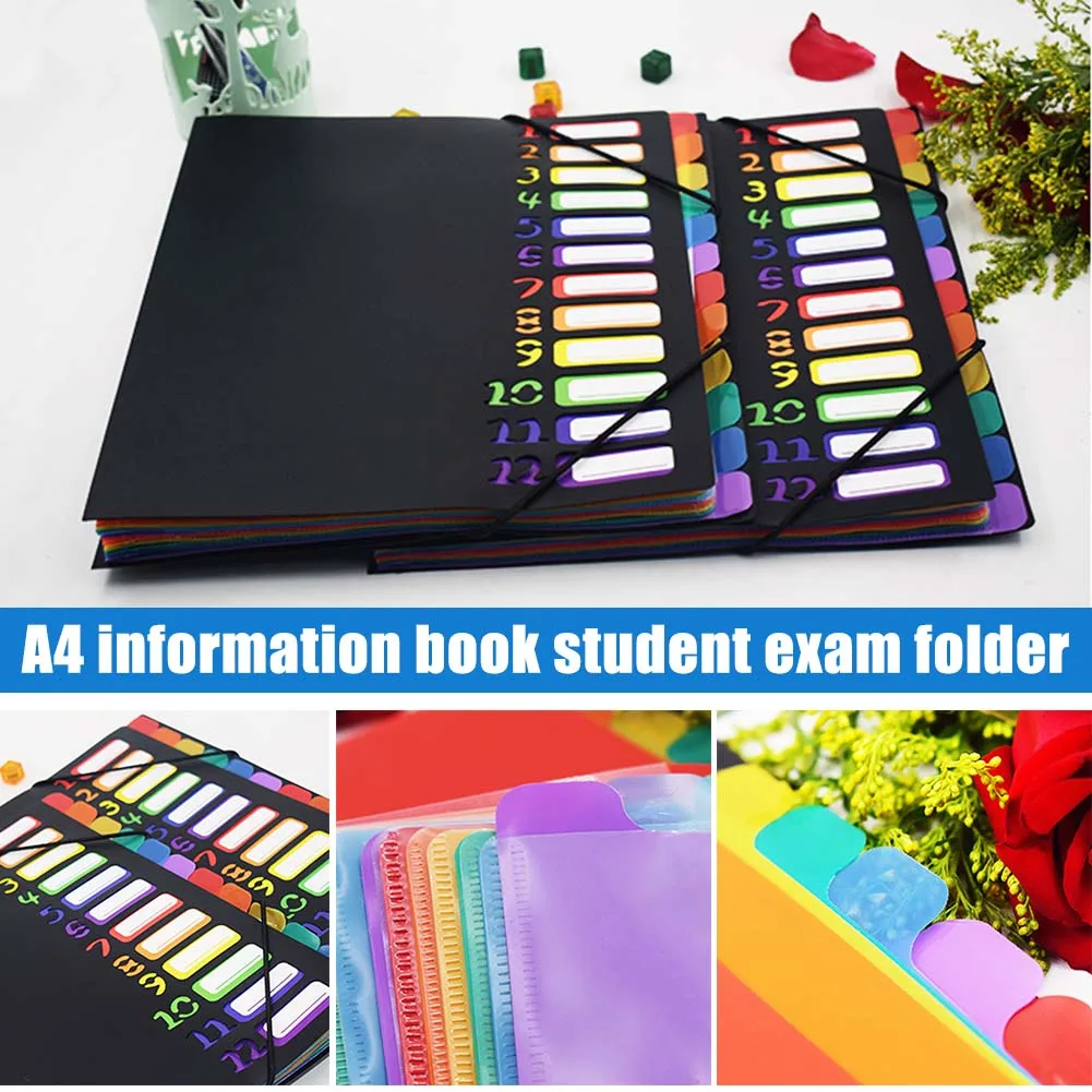 A4 12 Pages File Folders Rainbow Document Holder Organizer with Slash Pockets for School Office папка для документов А4
A4 12 Pages File Folders Rainbow Document Holder Organizer with Slash Pockets for School Office папка для документов А4