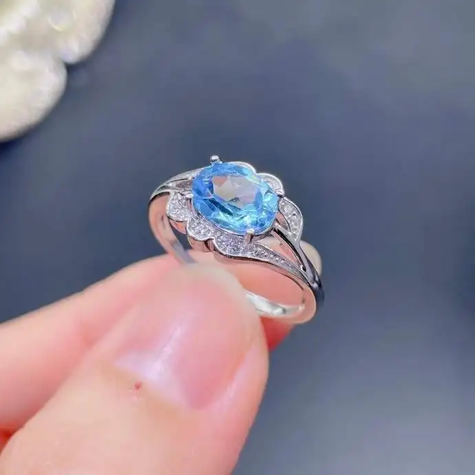 unique lovely wave peak Natural blue topaz gem Ring Natural gemstone ring S925 silver women party girl gift fine Jewelry
unique lovely wave peak Natural blue topaz gem Ring Natural gemstone ring S925 silver women party girl gift fine Jewelry