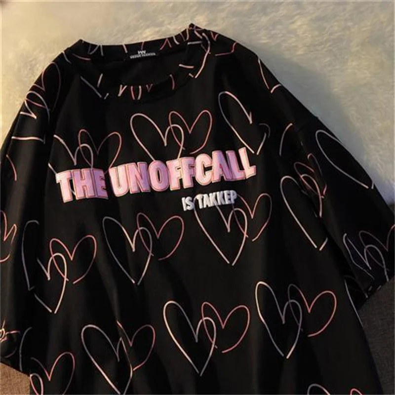 Fully Printed Tie-Dye Love Printed Short-Sleeved t-Shirt Women Loose Oversized 2021 New Harajuku Casual Cute Ins Clothes
Fully Printed Tie-Dye Love Printed Short-Sleeved t-Shirt Women Loose Oversized 2021 New Harajuku Casual Cute Ins Clothes