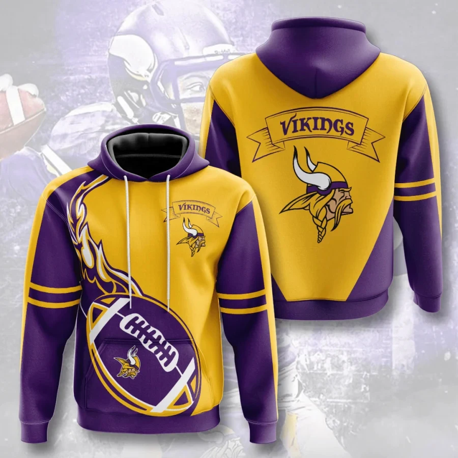 Minnesota men's long sleeve casual Vikings hoodie Purple and yellow stitching fireball print 3D sweatshirts 
Minnesota men's long sleeve casual Vikings hoodie Purple and yellow stitching fireball print 3D sweatshirts
