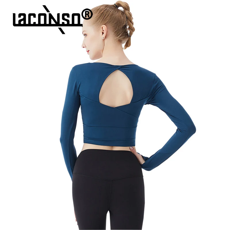 LACONSO Women's Top Sports T-Shirt Crop Yoga Fitness Gym Sleeve Tank Clothing Female Blouse Wear Dance Runnig Workout Training
LACONSO Women's Top Sports T-Shirt Crop Yoga Fitness Gym Sleeve Tank Clothing Female Blouse Wear Dance Runnig Workout Training