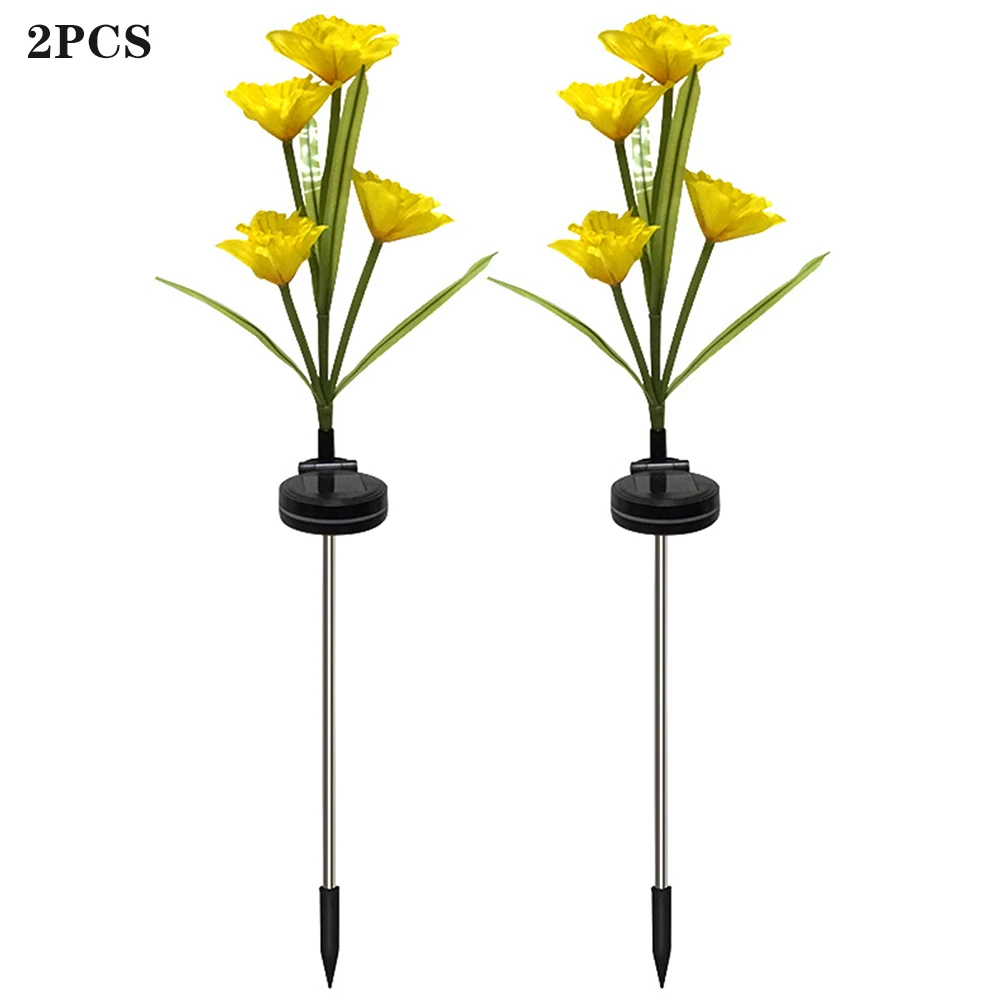 2pcs/pack Yard Led Lawn Solar Powered Flower Light Color Changing IP65 Waterproof 4 Heads Garden Decor Outdoor Artificial Stake 
2pcs/pack Yard Led Lawn Solar Powered Flower Light Color Changing IP65 Waterproof 4 Heads Garden Decor Outdoor Artificial Stake