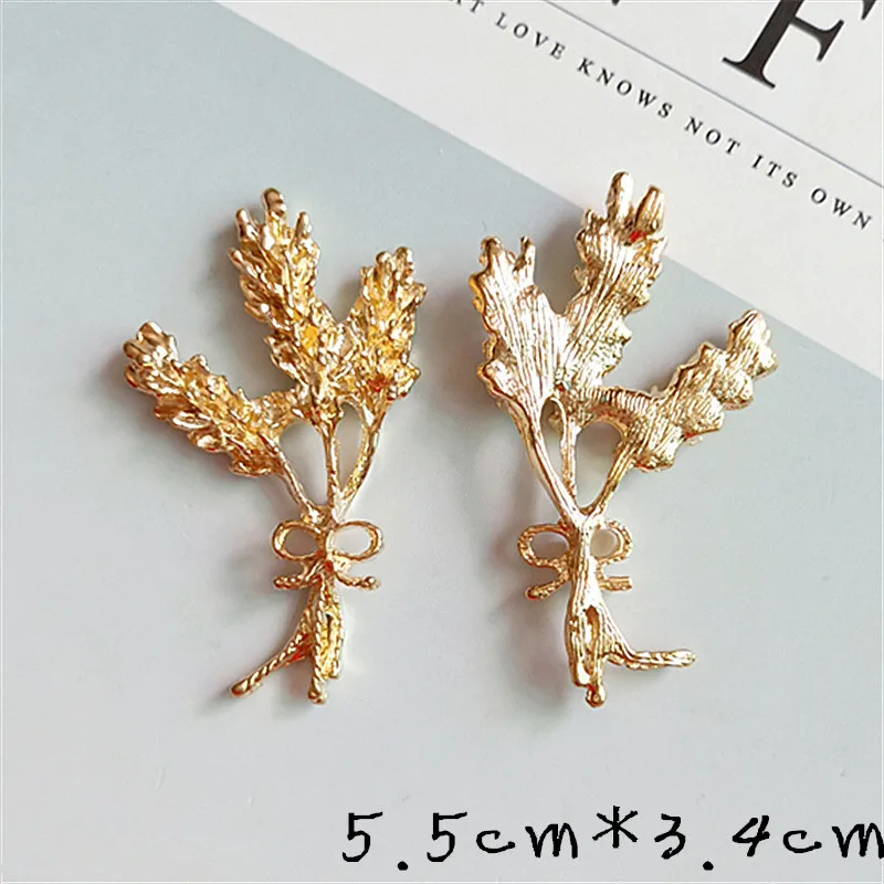 10pcs/lot Alloy Golden Wheat Ears Buttons Pendants Ornaments Jewelry Earrings Choker Hair DIY Jewelry Accessories Handmade
10pcs/lot Alloy Golden Wheat Ears Buttons Pendants Ornaments Jewelry Earrings Choker Hair DIY Jewelry Accessories Handmade