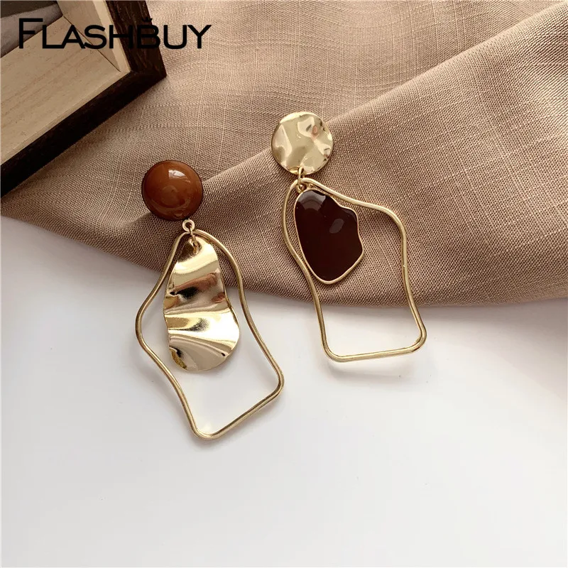 Flashbuy Gold Metal Irregular Drop Earrings For Women Geometric Statement Earrings Fashion Jewelry Accessories
Flashbuy Gold Metal Irregular Drop Earrings For Women Geometric Statement Earrings Fashion Jewelry Accessories