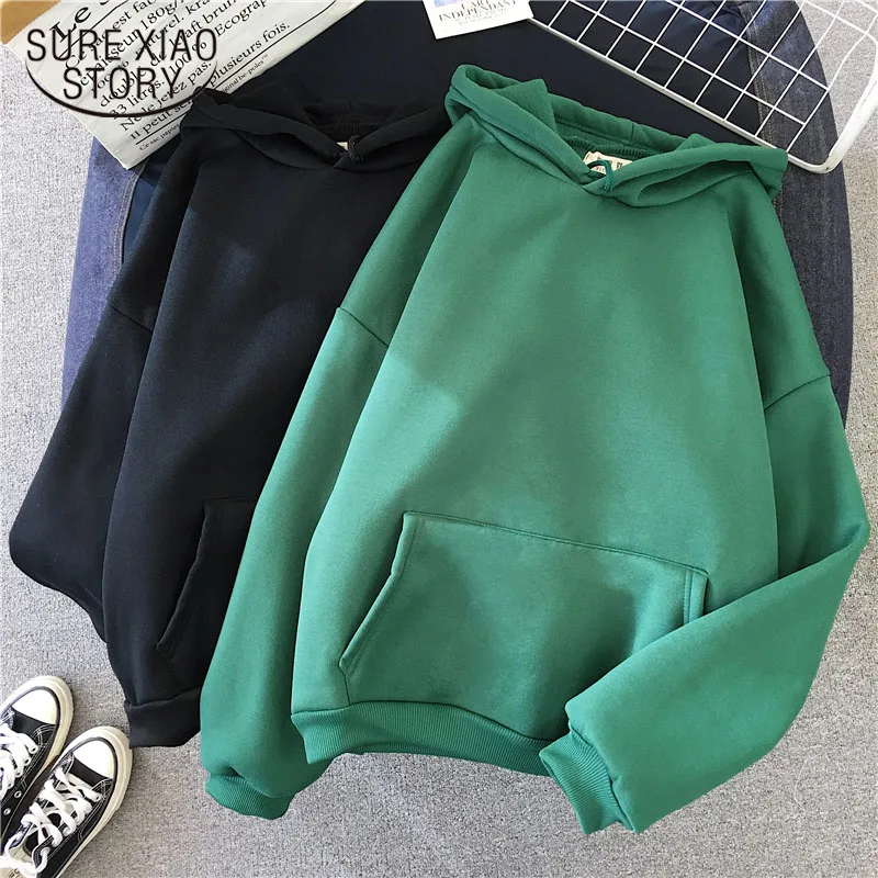 Solid 6 Colors Harajuku Sweatshirt Women Autumn New Streetwear Korean Fashion Thick Oversize Loose Hooded Coat Female Tops 11619
Solid 6 Colors Harajuku Sweatshirt Women Autumn New Streetwear Korean Fashion Thick Oversize Loose Hooded Coat Female Tops 11619