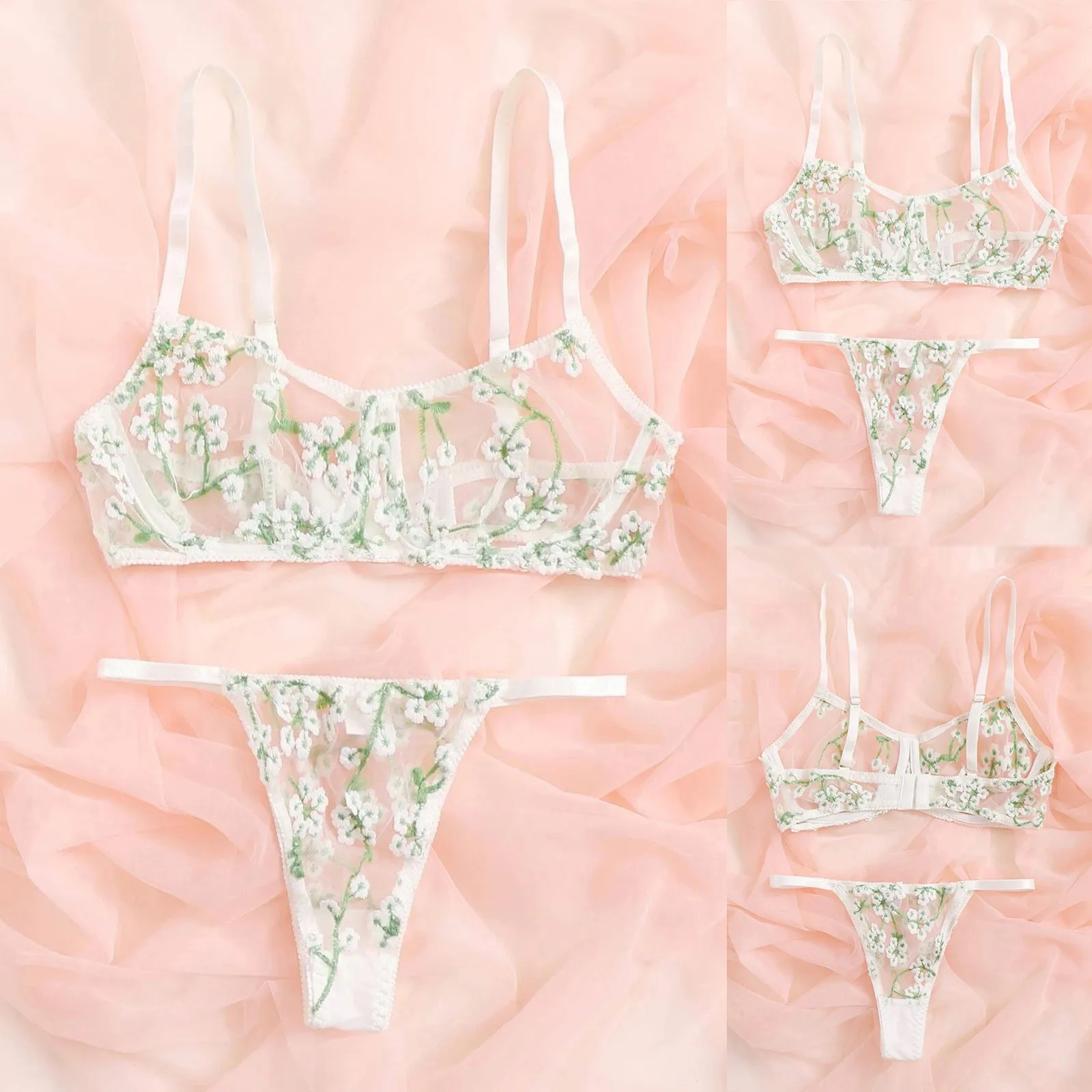 Bra New Sexy Fashion G-String Thong Sleepwear Underwear Lingerie Flower Lace спортивный костюм женск Women's Tracksuit
Bra New Sexy Fashion G-String Thong Sleepwear Underwear Lingerie Flower Lace спортивный костюм женск Women's Tracksuit