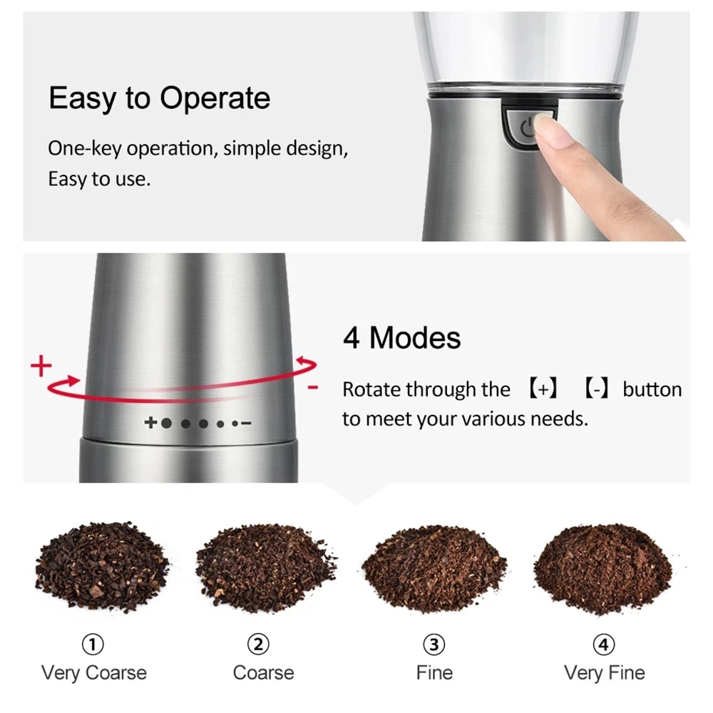 USB Coffee Grinder Rechargeable Coffee Machine Electric Coffee Grinder Nuts Beans Spices Grains Pepper Grinding Device Christmas
USB Coffee Grinder Rechargeable Coffee Machine Electric Coffee Grinder Nuts Beans Spices Grains Pepper Grinding Device Christmas