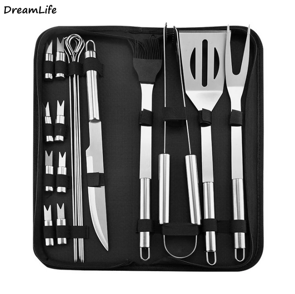 BBQ Tool Set Stainless Steel 18 Pieces Barbecue Barbecue Accessories Outdoor Camping Cookware Cooking Tool Kit Barbecue Utensils
BBQ Tool Set Stainless Steel 18 Pieces Barbecue Barbecue Accessories Outdoor Camping Cookware Cooking Tool Kit Barbecue Utensils