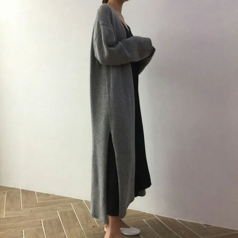 Cotton Solid Long Cardigan Long Sleeve Knitted Sweater Women Open Stitch Casual Sweters Women Autumn Winter Loose 1008
Cotton Solid Long Cardigan Long Sleeve Knitted Sweater Women Open Stitch Casual Sweters Women Autumn Winter Loose 1008