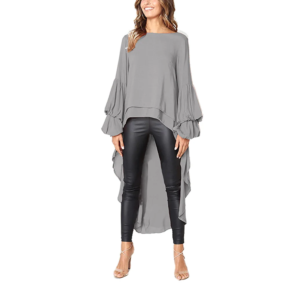 Women Loose Casual T Shirt Irregular Hem Long Sleeve Solid Blouse Tee Shirts Chiffon Tops Oversized TC21
Women Loose Casual T Shirt Irregular Hem Long Sleeve Solid Blouse Tee Shirts Chiffon Tops Oversized TC21