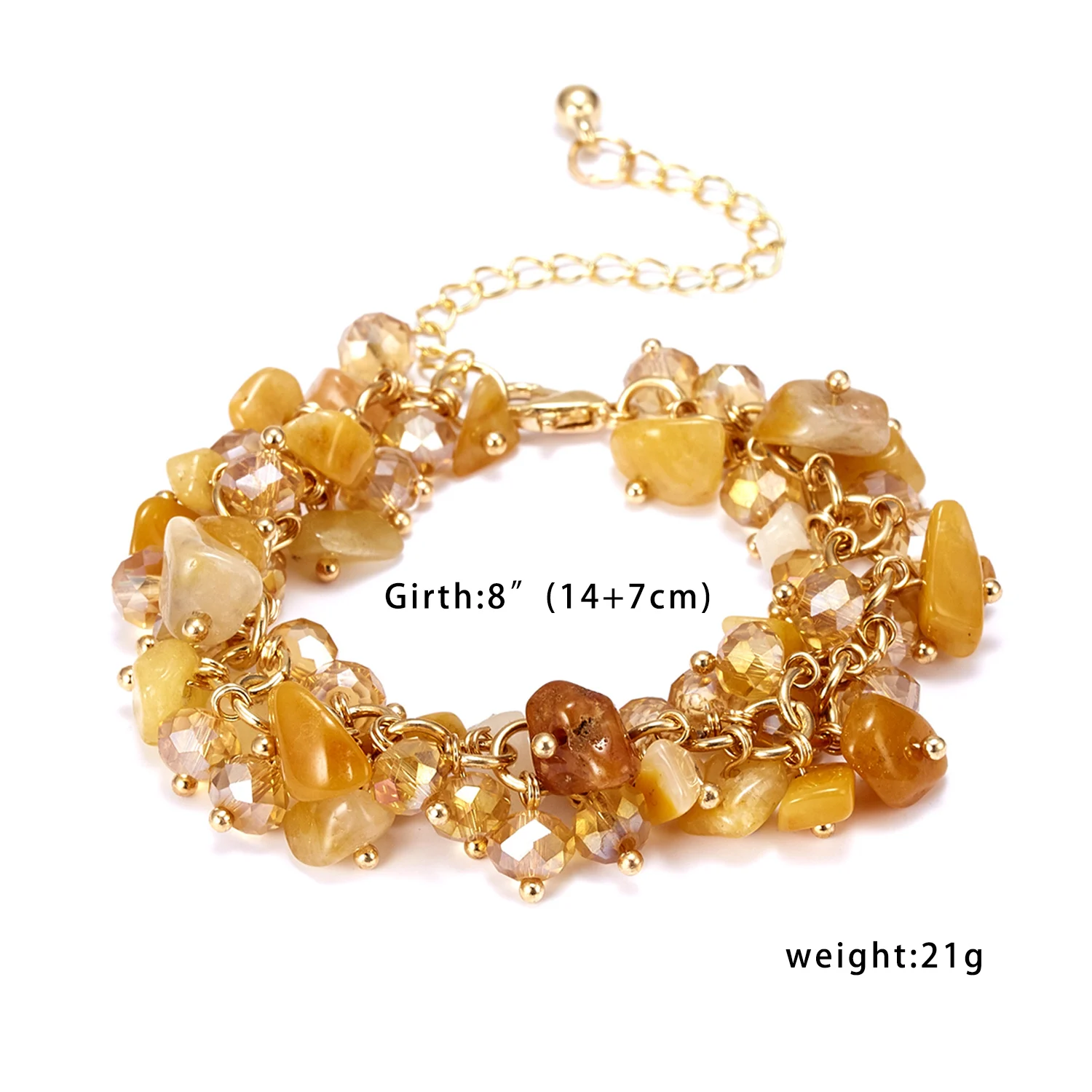 1pc Handmade Trendy Popular Colorful Irregular Natural Crystal Gravel Link Chain Charm Bracelets For Women's Wedding Party Gift
1pc Handmade Trendy Popular Colorful Irregular Natural Crystal Gravel Link Chain Charm Bracelets For Women's Wedding Party Gift