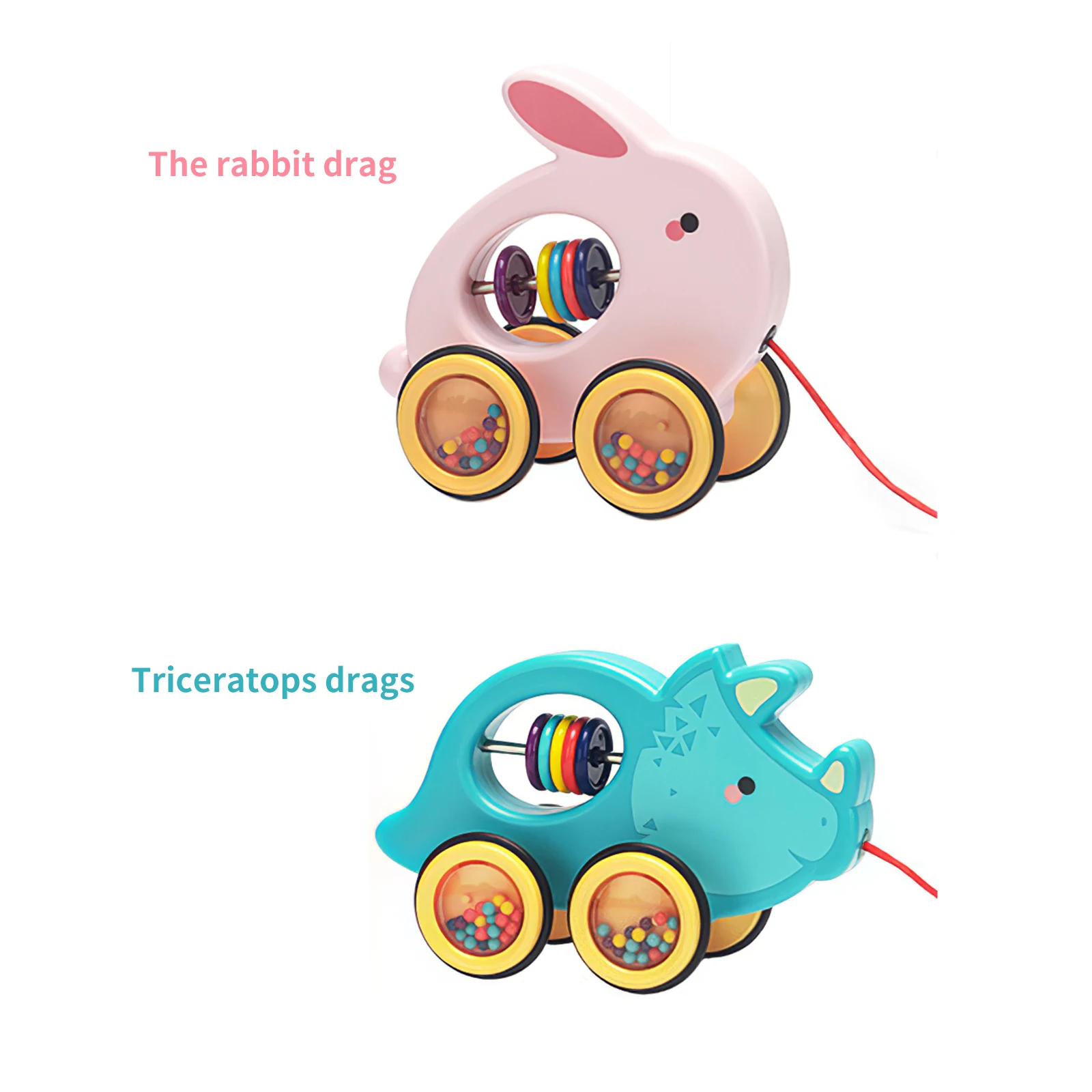 Creative Baby Pull Walking Toy Dinosaur Rabbit Animal Pull Rope Toys Drags Car Along Toy Toddler Educational Pull-Out Toy Drum
Creative Baby Pull Walking Toy Dinosaur Rabbit Animal Pull Rope Toys Drags Car Along Toy Toddler Educational Pull-Out Toy Drum