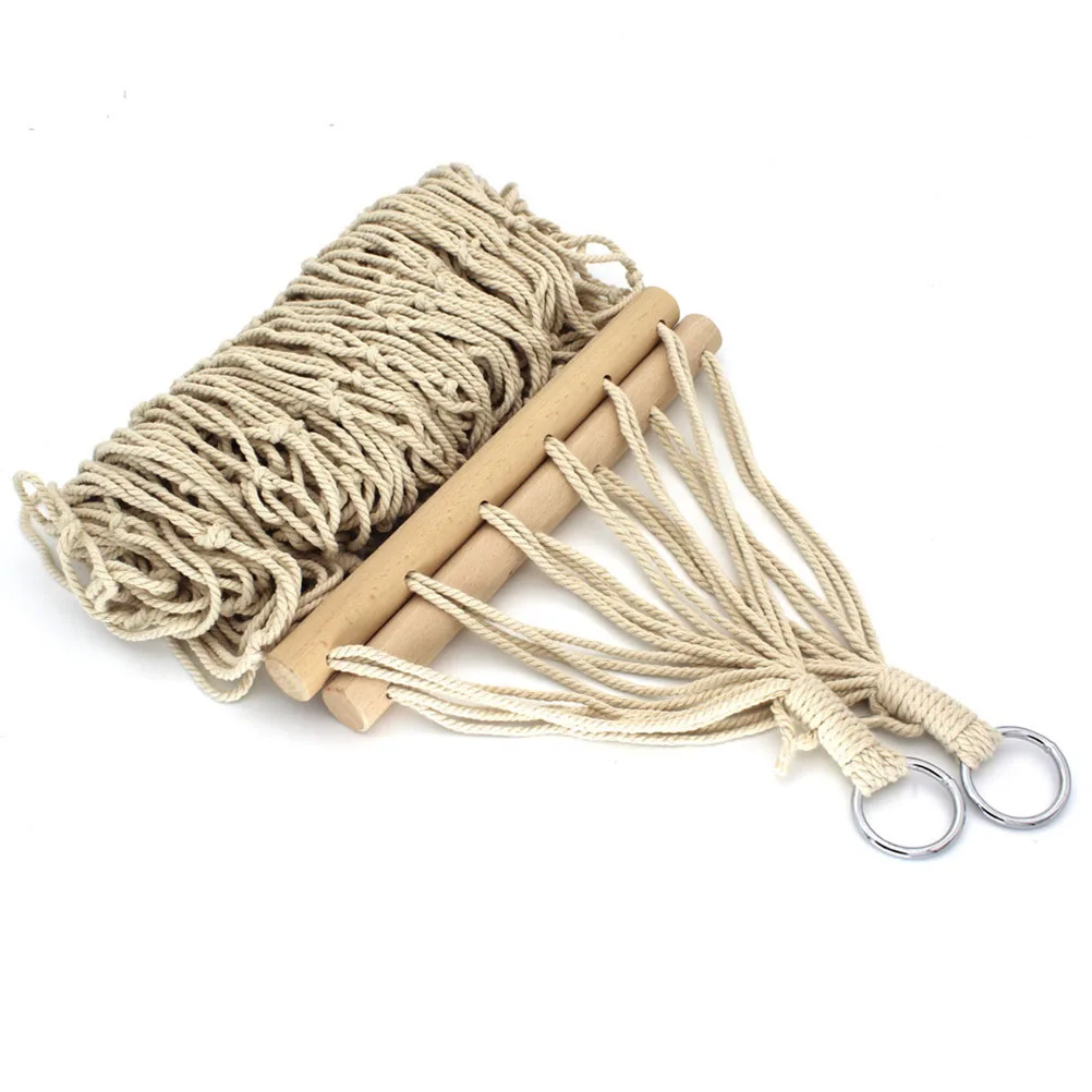 Indoor Outdoor Traditional Cotton Rope Hammock Portable Chair With Organizer Bag Non Deformable Solid Wood Solid And Beautiful
Indoor Outdoor Traditional Cotton Rope Hammock Portable Chair With Organizer Bag Non Deformable Solid Wood Solid And Beautiful