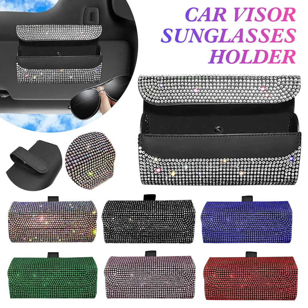 PU+ Rhinestone Bling Car Visor Sunglasses Holder Eyeglass Storage Case PU Leather Car Visor Accessories Glasses Oraganizer
PU+ Rhinestone Bling Car Visor Sunglasses Holder Eyeglass Storage Case PU Leather Car Visor Accessories Glasses Oraganizer