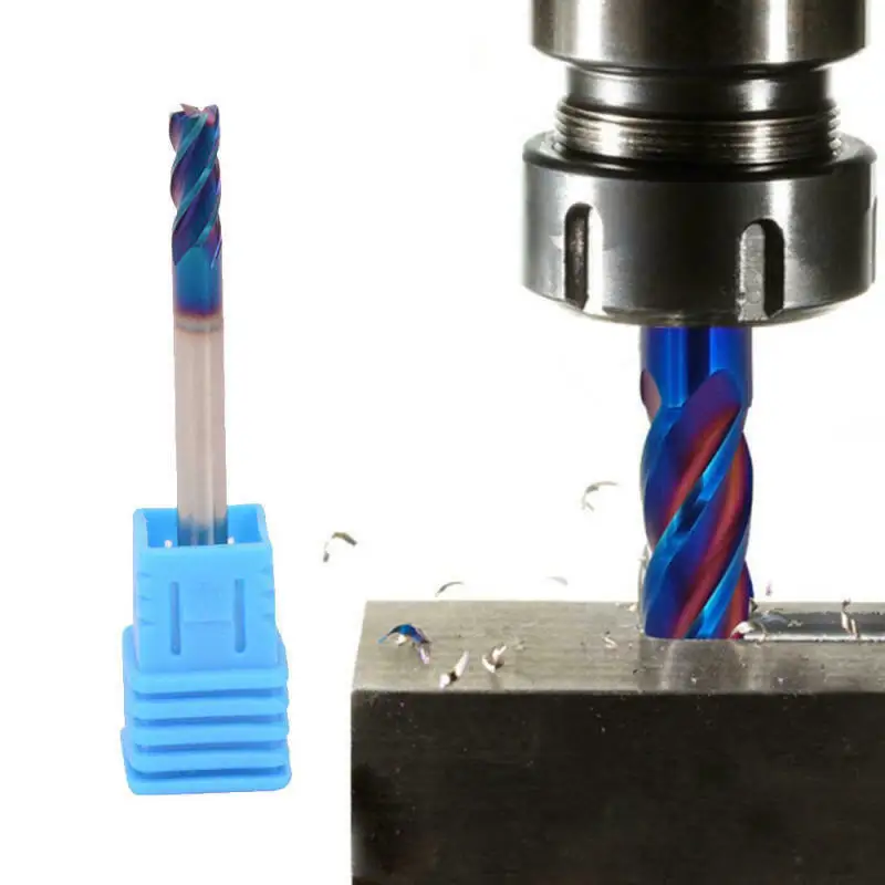 Nano End Mill Carbide End Mill Milling Parts Blue Replacement Universal