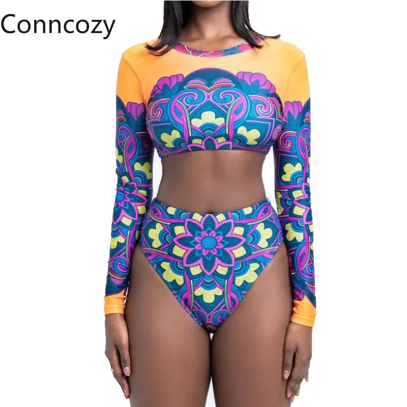 2021 Bikini Split Long Sleeve Printed High Waist Swimsuit Sunscreen Surfing Suit Conservative Swimwear Bathing Suit Bikinis Set
2021 Bikini Split Long Sleeve Printed High Waist Swimsuit Sunscreen Surfing Suit Conservative Swimwear Bathing Suit Bikinis Set