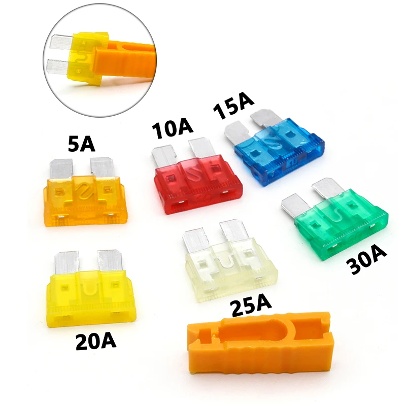 7pcs 5/10/15/20/25/30A Standard Auto Car Zinc Blade Fuse Automobile Car Security Fuse Assortment Kit For Medium-sized Car
7pcs 5/10/15/20/25/30A Standard Auto Car Zinc Blade Fuse Automobile Car Security Fuse Assortment Kit For Medium-sized Car