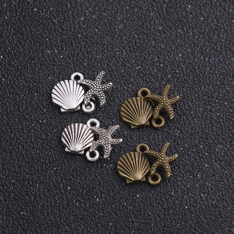 20PCS 14*18mm Tibetan Two Color Conch Starfish Connector Charms Pendants for Jewelry Making DIY Handmade Craft
20PCS 14*18mm Tibetan Two Color Conch Starfish Connector Charms Pendants for Jewelry Making DIY Handmade Craft