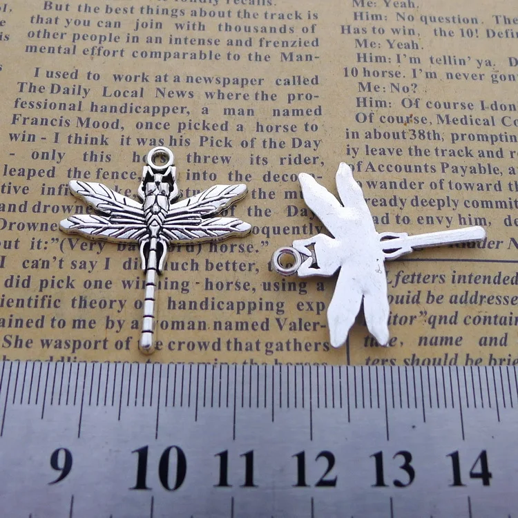 10pcs Handmade Earring Charms Antique Silver Color Dragonfly Charms 28x32mm
10pcs Handmade Earring Charms Antique Silver Color Dragonfly Charms 28x32mm