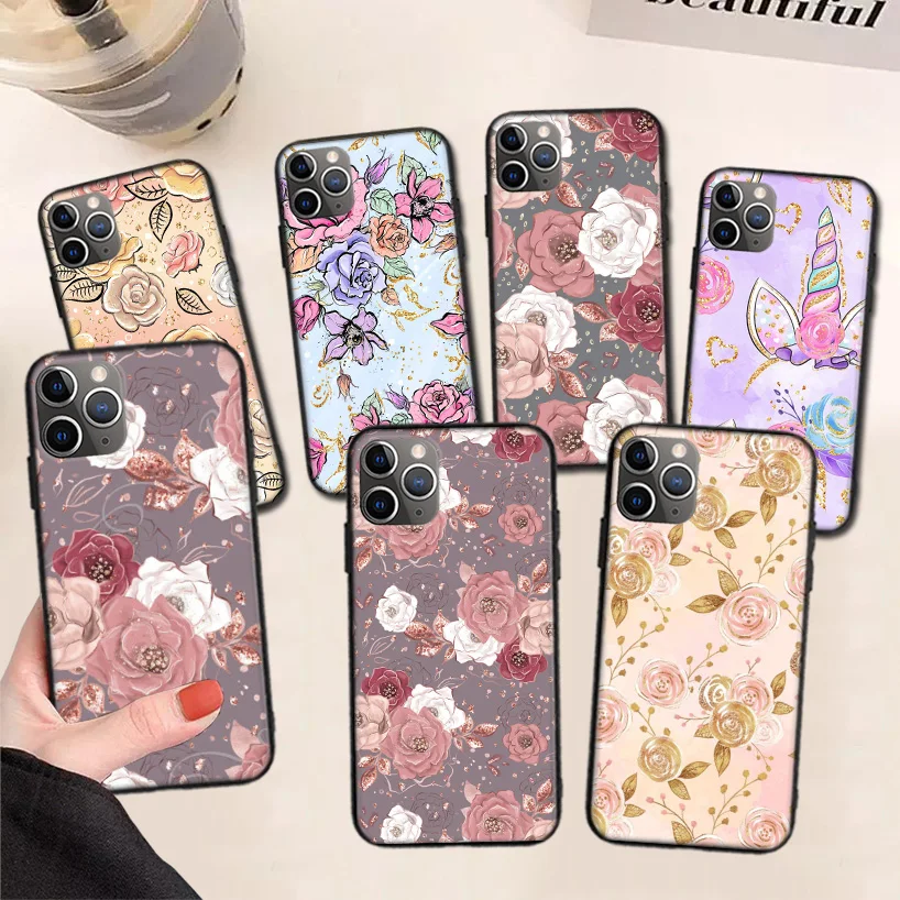 Pink Gold Glitter Flowers Phone Case For iPhone 13 Pro Max 11 12 Pro XS Max XR X 7 8 6 6S Plus 13 Mini SE 2020 Cover Coque Funda
Pink Gold Glitter Flowers Phone Case For iPhone 13 Pro Max 11 12 Pro XS Max XR X 7 8 6 6S Plus 13 Mini SE 2020 Cover Coque Funda