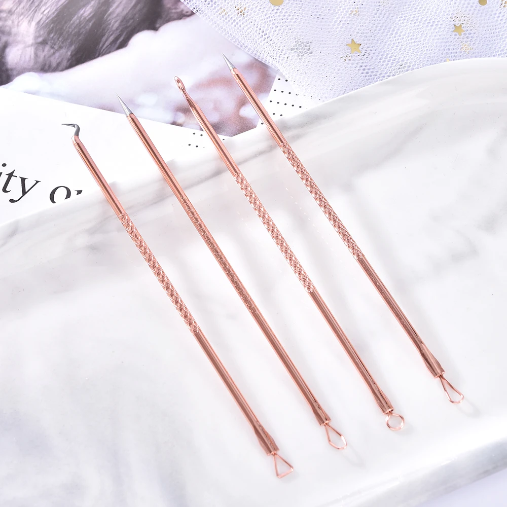4Pcs/Set Black Spot Pimple Blemish Remover Skin Care Treatment Pore Cleanser Needle Kit Stainless Steel Acne Blackhead Comedone
4Pcs/Set Black Spot Pimple Blemish Remover Skin Care Treatment Pore Cleanser Needle Kit Stainless Steel Acne Blackhead Comedone