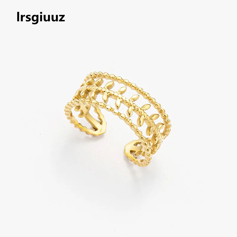 Hollow Leaf Stainless Steel Ring French Retro 14k Gold Color Preserving Minority Design Cool Wind Trend Versatile Ring For Women
Hollow Leaf Stainless Steel Ring French Retro 14k Gold Color Preserving Minority Design Cool Wind Trend Versatile Ring For Women