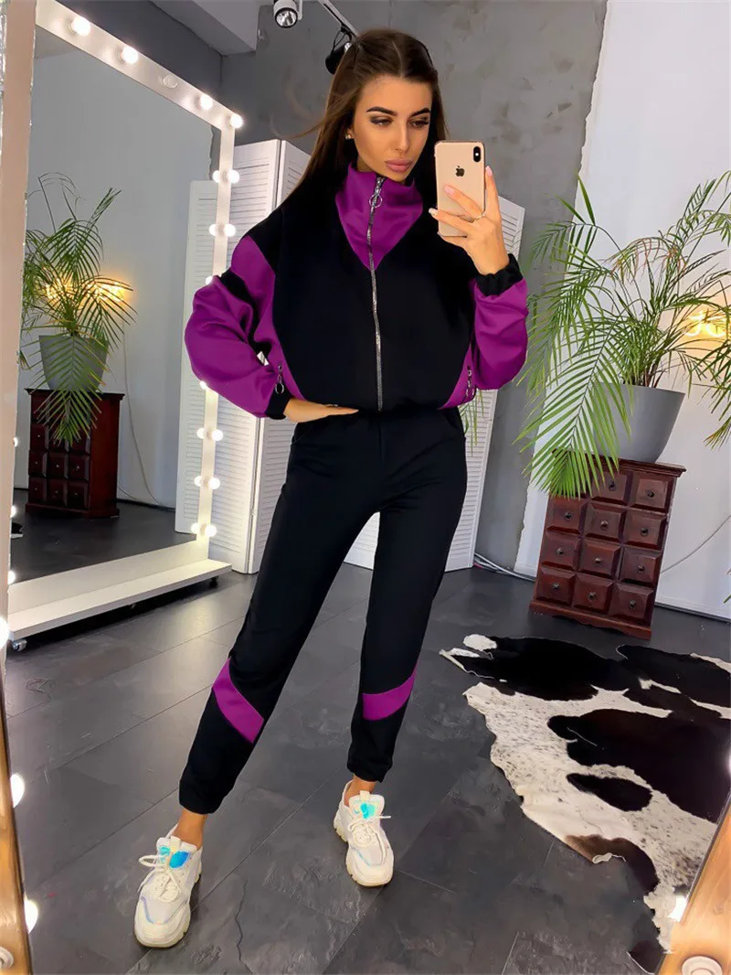 2 Piece Set Women Tracksuit Autumn Clothing Colorblock Zipper Top And Long Pants Suits Casual Women's Sets Outfits Jogging Femme
2 Piece Set Women Tracksuit Autumn Clothing Colorblock Zipper Top And Long Pants Suits Casual Women's Sets Outfits Jogging Femme