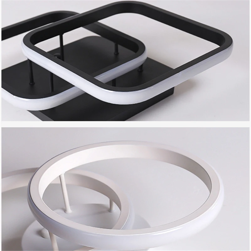 Creative Modern LED Ceiling Light For Living Room Dining Kitchen Bedroom Home Black/White Square Round Lamps Lighting Fixtures 
Creative Modern LED Ceiling Light For Living Room Dining Kitchen Bedroom Home Black/White Square Round Lamps Lighting Fixtures