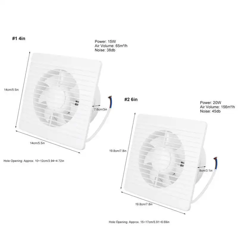 Toilet Fan Wall Mounted Exhaust Fan 7 Blades Ventilation Fan with Check Valve for Kitchen Bathroom 220V
Toilet Fan Wall Mounted Exhaust Fan 7 Blades Ventilation Fan with Check Valve for Kitchen Bathroom 220V