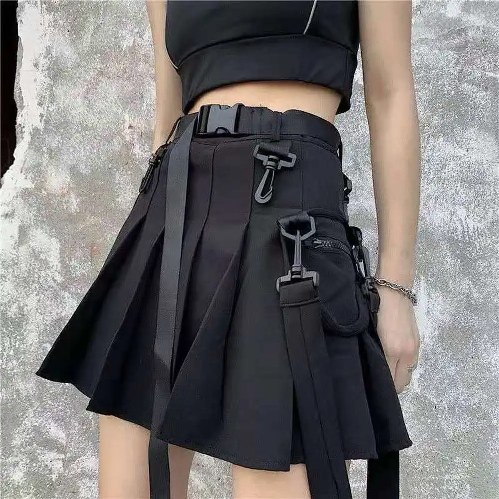 Dark Academia Fashion Harajuku Punk Gothic High Waist Black Skirts Women Sexy Bandage Mini Skirt Female Streetwear Summer Chic
Dark Academia Fashion Harajuku Punk Gothic High Waist Black Skirts Women Sexy Bandage Mini Skirt Female Streetwear Summer Chic