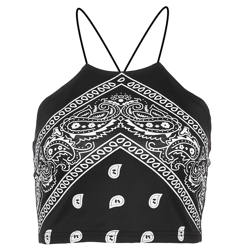 2020 Summer Women's Women's Pure Color Printing Pattern Slim Women's Short Top Sexy Backless Hanging Neck Camisole Women's
2020 Summer Women's Women's Pure Color Printing Pattern Slim Women's Short Top Sexy Backless Hanging Neck Camisole Women's
