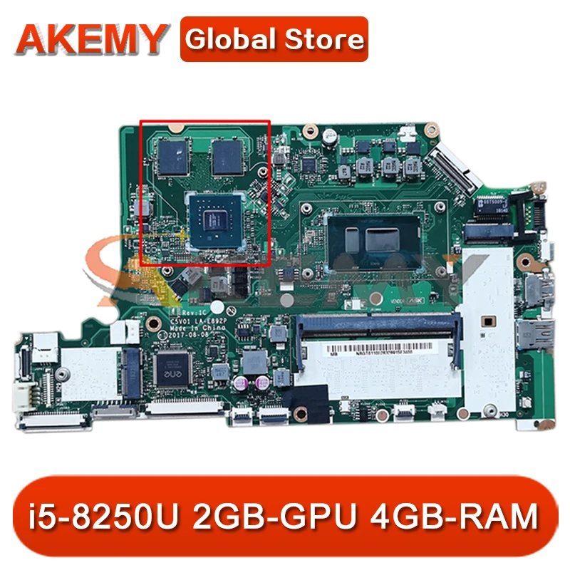 Материнская плата для ноутбука Acer A515-51G N17C4, модель C5V01, с процессором i5-8250U, 2GB-GPU, 4GB-RAM, 100% полностью протестирована
Материнская плата для ноутбука Acer A515-51G N17C4, модель C5V01, с процессором i5-8250U, 2GB-GPU, 4GB-RAM, 100% полностью протестирована