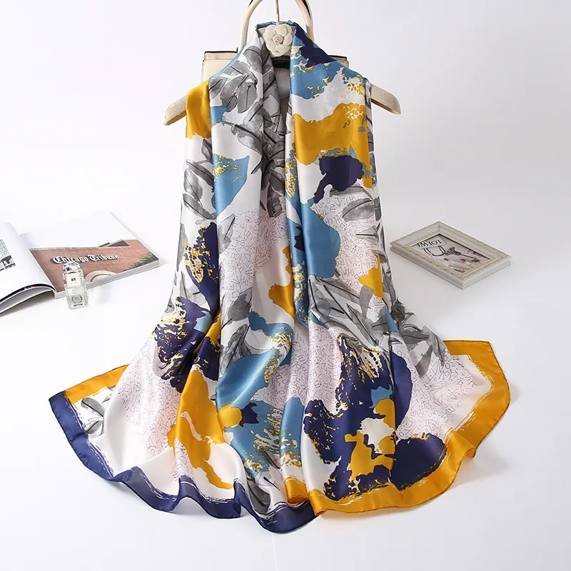 2021 Women Simulation Soft Silk Scarf Female Elegant Echarpe Mujer Chal Lady 180X90CM Scarf Newest Fashion Oil Painting Shawl
2021 Women Simulation Soft Silk Scarf Female Elegant Echarpe Mujer Chal Lady 180X90CM Scarf Newest Fashion Oil Painting Shawl