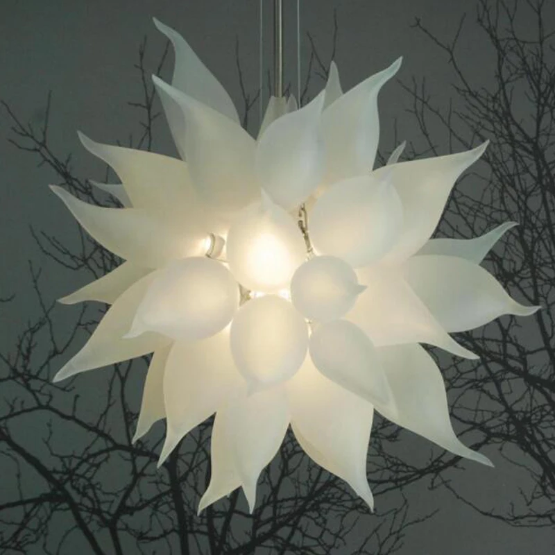 Contemporary Pendant Lamp Frosted White Crystal Chandelier Lighting Handmade Blown Glass Chandelier for Living Room
Contemporary Pendant Lamp Frosted White Crystal Chandelier Lighting Handmade Blown Glass Chandelier for Living Room