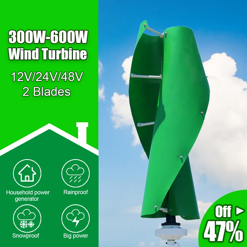 Poland Warehouse Windmill 600W Vertical Axis Wind Turbine Generator 12V 24V 48V Maglev Generator And Auto MPPT Controller
Poland Warehouse Windmill 600W Vertical Axis Wind Turbine Generator 12V 24V 48V Maglev Generator And Auto MPPT Controller