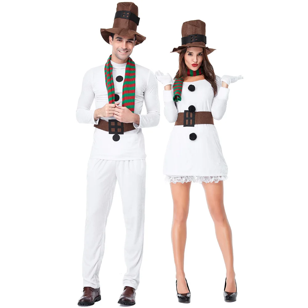 Couple White Christmas Snowman Costume New Year Festival Santa Claus Man Ladies Fancy Dress
Couple White Christmas Snowman Costume New Year Festival Santa Claus Man Ladies Fancy Dress