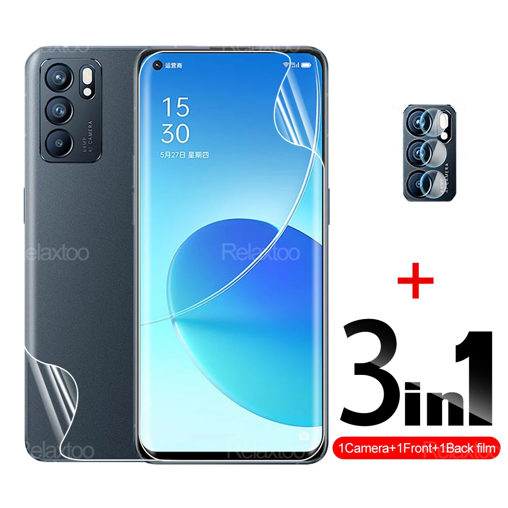 Гидрогелевая защитная пленка 3 в 1 для Oppo Reno6 5G Reno 6, прозрачная защитная пленка для экрана телефона, полноэкранная пленка, стекло для камеры
Гидрогелевая защитная пленка 3 в 1 для Oppo Reno6 5G Reno 6, прозрачная защитная пленка для экрана телефона, полноэкранная пленка, стекло для камеры
