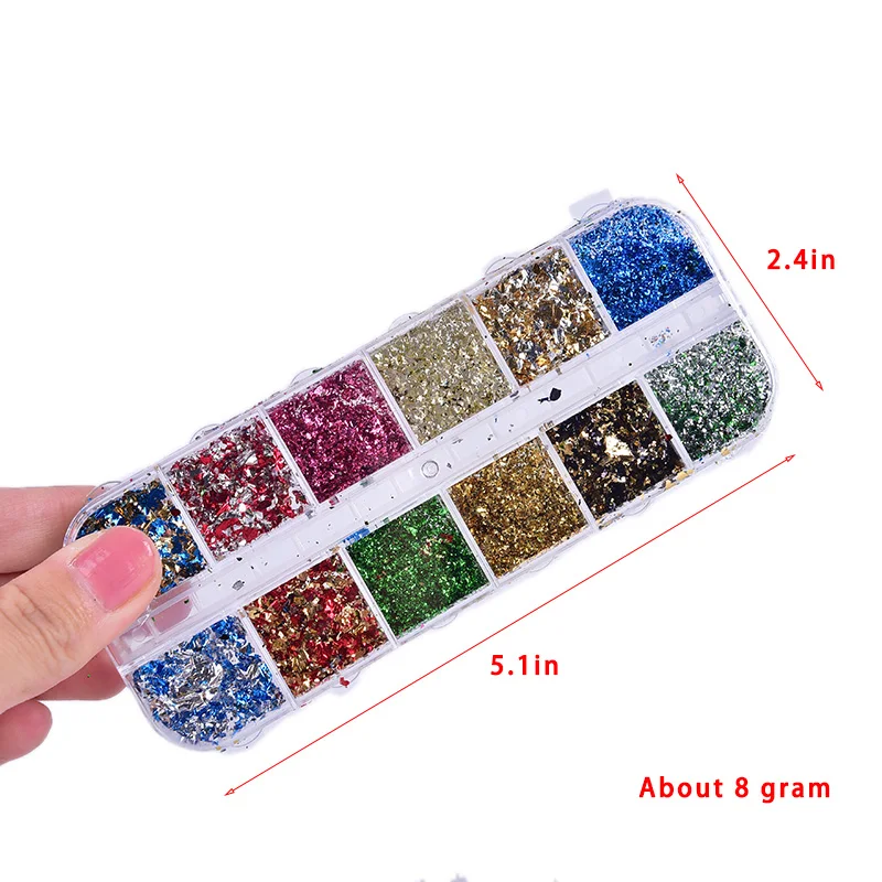 8g Glitters Nail Sequins Nail Art Aluminum Irregular Holographic Glitter Powder Nail Colorful Flakes Manicure
8g Glitters Nail Sequins Nail Art Aluminum Irregular Holographic Glitter Powder Nail Colorful Flakes Manicure
