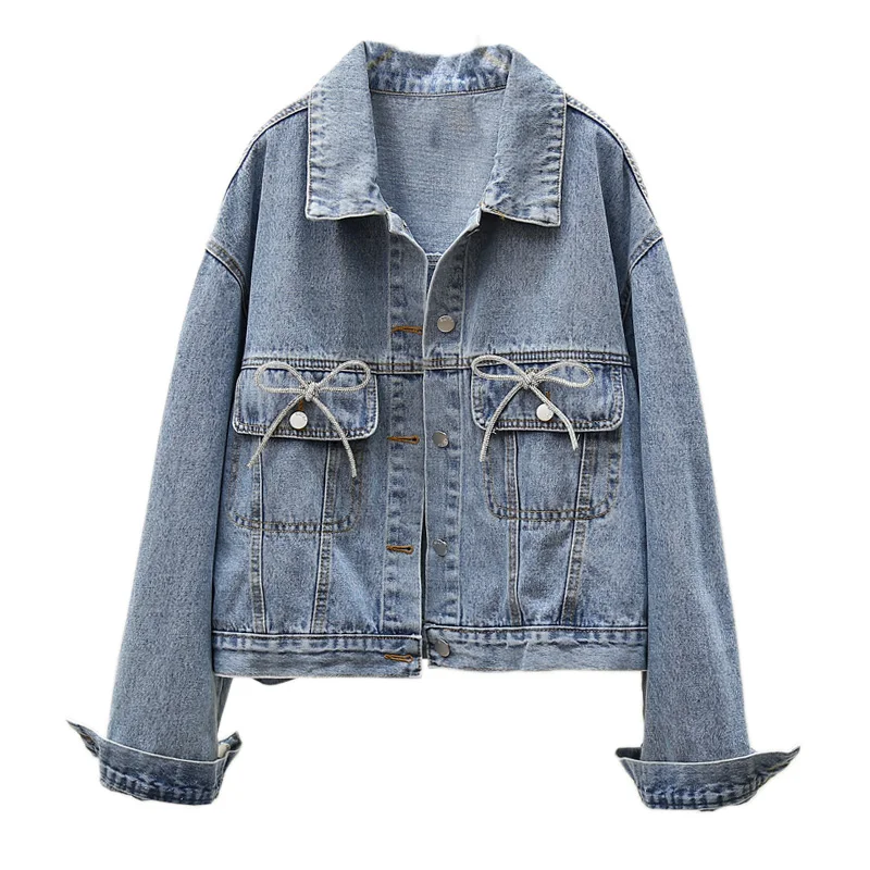 Fall 2020 Women Coat Korean Style Loose Butterfly Knot Pockets Stylish Streetwear Denim Jacket Trendy Girls
Fall 2020 Women Coat Korean Style Loose Butterfly Knot Pockets Stylish Streetwear Denim Jacket Trendy Girls