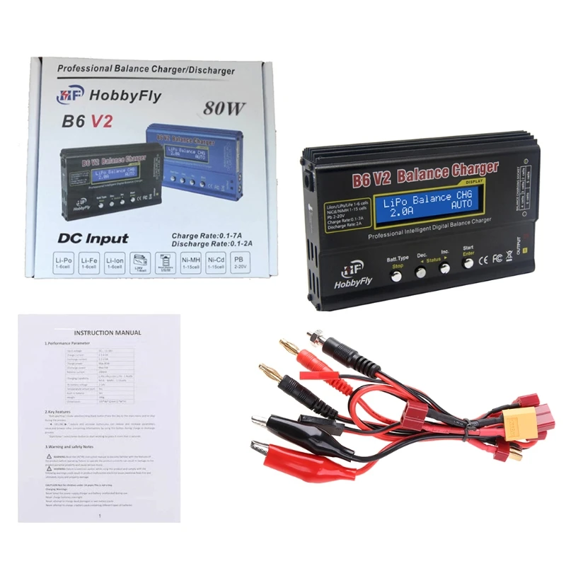 63HA Blue/Black RC Charger Lipo Balance Charger B6 80W Digital LCD Balance Charger Discharger LLiPo NiMH RC Battery
63HA Blue/Black RC Charger Lipo Balance Charger B6 80W Digital LCD Balance Charger Discharger LLiPo NiMH RC Battery