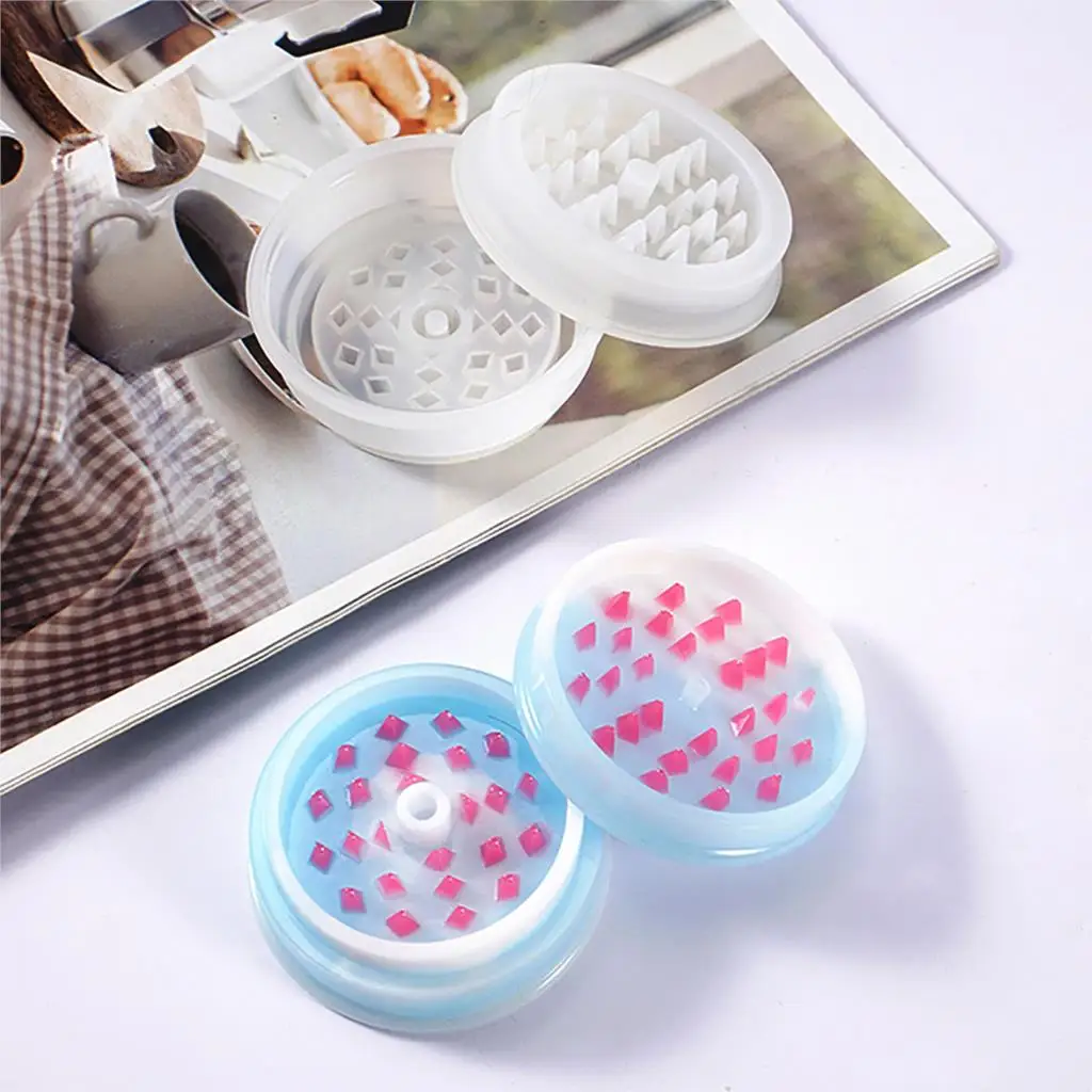 2 PCs/Set Silicone Resin Mold For Jewelry Making Smoke Grinder Round White 7.3x6.6cm 7.3x6.4cm Home Table Decoration DIY Tools
2 PCs/Set Silicone Resin Mold For Jewelry Making Smoke Grinder Round White 7.3x6.6cm 7.3x6.4cm Home Table Decoration DIY Tools