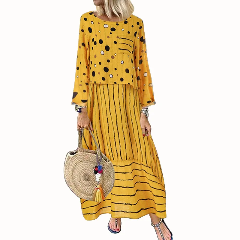 Women's Spring and Summer Women's Polka Dot Large Size Loose Fake Two-piece Suit Cotton and Linen Dress on Behalf of Hair
Women's Spring and Summer Women's Polka Dot Large Size Loose Fake Two-piece Suit Cotton and Linen Dress on Behalf of Hair