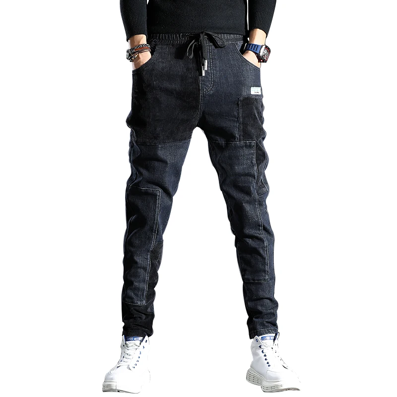 Fashion Streetwear Men Jeans Vintage Retro Elastic Corduroy Spliced Designer Denim Harem Trousers Patchwork Hip Hop Pencil Pants
Fashion Streetwear Men Jeans Vintage Retro Elastic Corduroy Spliced Designer Denim Harem Trousers Patchwork Hip Hop Pencil Pants