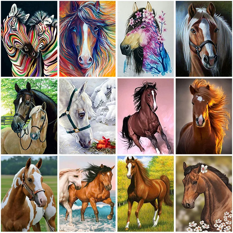 DIY Horse 5D Diamond Painting Full Square Drill Resin Animal Cross Stitch Kits Diamond Embroidery Home Decor Christmas Gift
DIY Horse 5D Diamond Painting Full Square Drill Resin Animal Cross Stitch Kits Diamond Embroidery Home Decor Christmas Gift